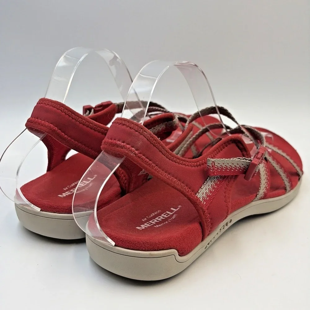 Merrell Red Chili District Muri Lattice Strap Sandals Outdoors Comfort Womens 11